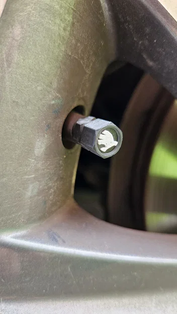 Nắp van lốp xe Škoda (Škoda Tire Valve Cap) tự in 3D đẹp mắt - Image 1