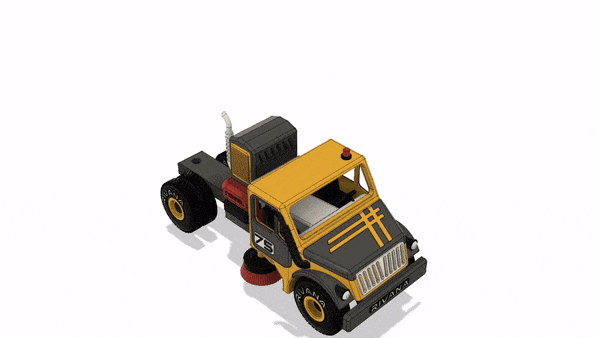Xe Quét Đường Màu Vàng (Yellow Street Sweeper Truck) - Image 6