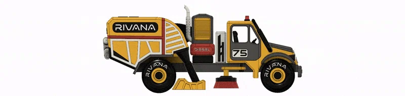 Xe Quét Đường Màu Vàng (Yellow Street Sweeper Truck) - Image 9