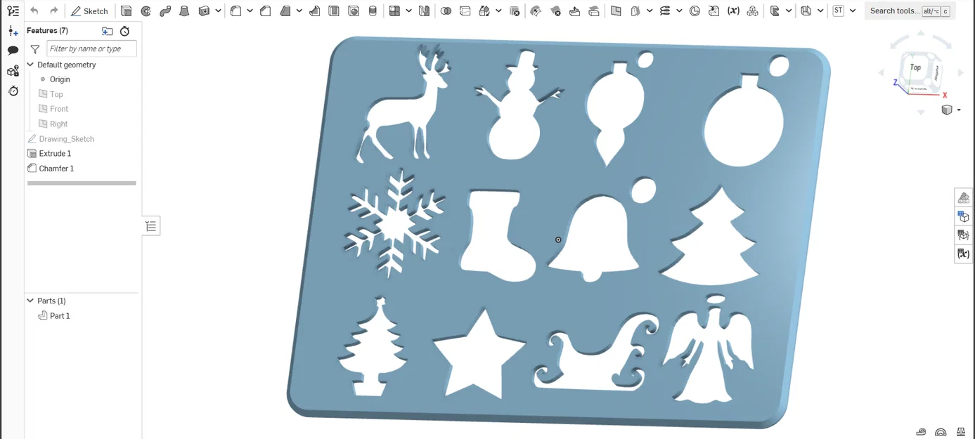 Bộ Khuôn Tô (Stencil) Giáng Sinh – Christmas Stencils Template - Image 1