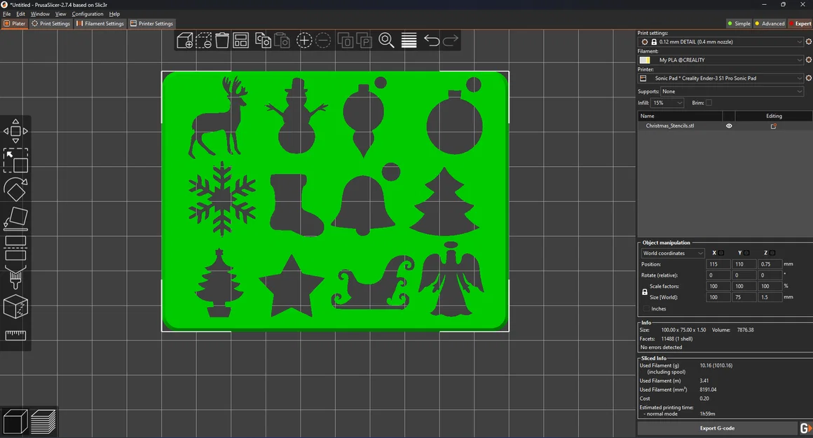 Bộ Khuôn Tô (Stencil) Giáng Sinh – Christmas Stencils Template - Image 2
