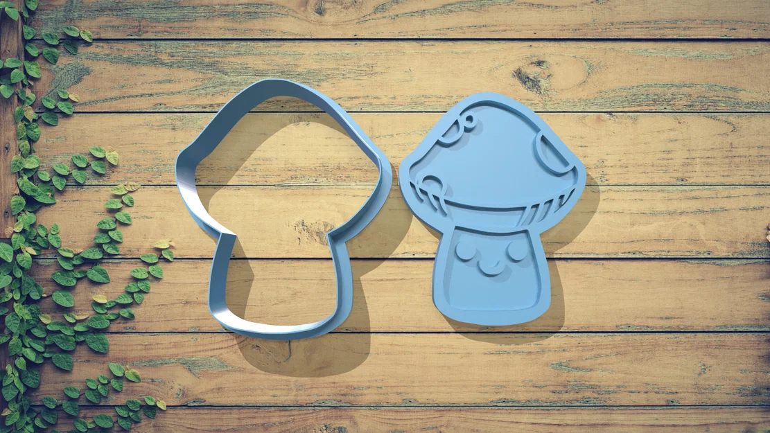 Bộ Khuôn Cắt Bánh Quy Hình Nấm Đáng Yêu (Mushroom Cookie Cutter) - Image 2