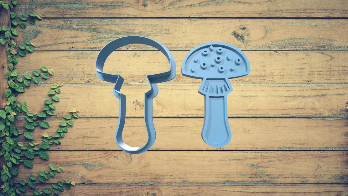Bộ Khuôn Cắt Bánh Quy Hình Nấm Đáng Yêu (Mushroom Cookie Cutter) - Image 3