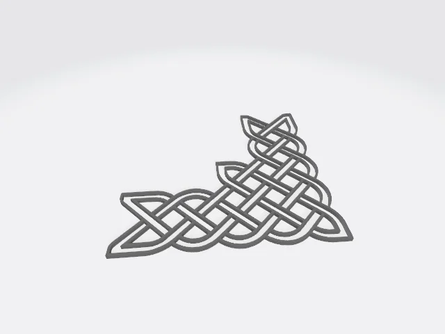 Mẫu họa tiết góc nút thắt Celtic (Celtic Knot) trang trí 3D đẹp mắt - Image 1