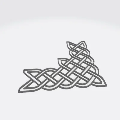 Mẫu họa tiết góc nút thắt Celtic (Celtic Knot) trang trí 3D đẹp mắt