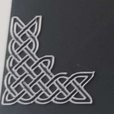 Mẫu họa tiết góc nút thắt Celtic (Celtic Knot) trang trí 3D đẹp mắt