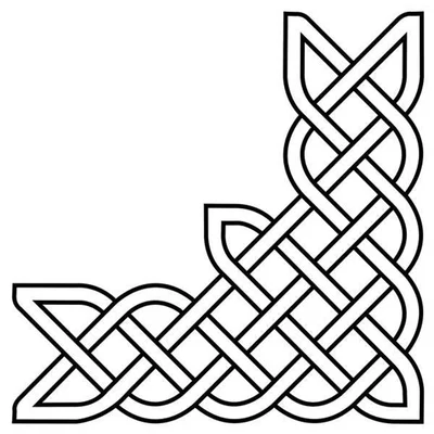 Mẫu họa tiết góc nút thắt Celtic (Celtic Knot) trang trí 3D đẹp mắt