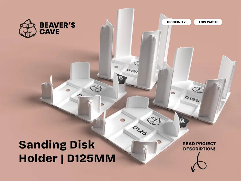 D125 | Khay sắp xếp nhám tròn | Gridfinity Holder - Image 1