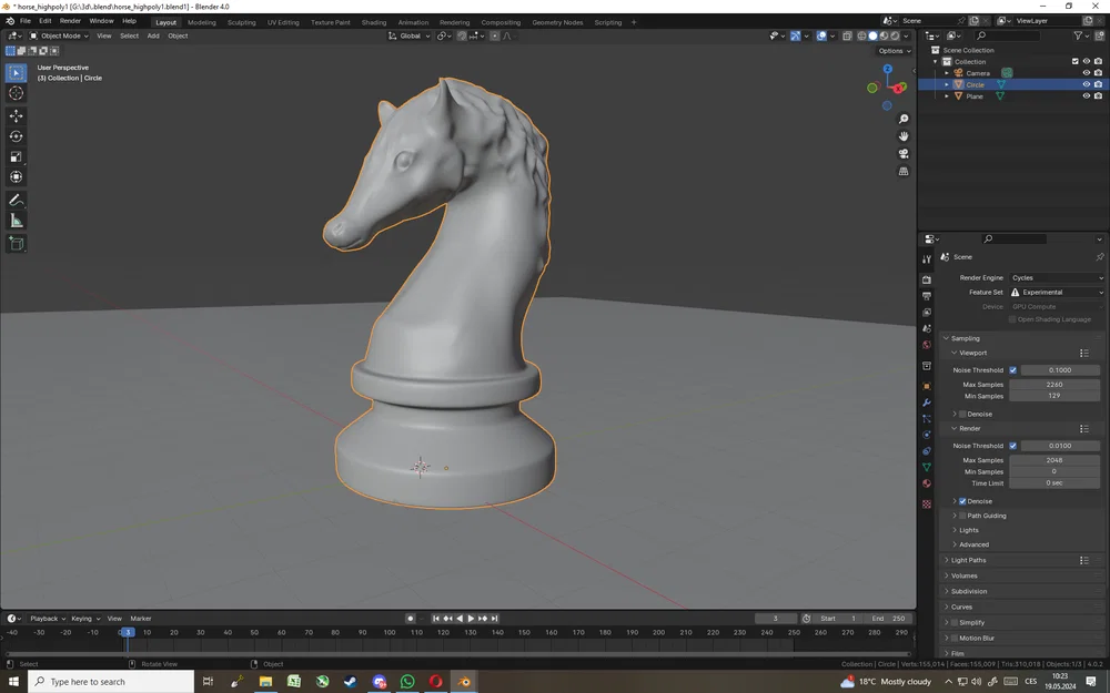 Mã Cờ Tướng 3D High-Poly (Chess Horse) - Image 2