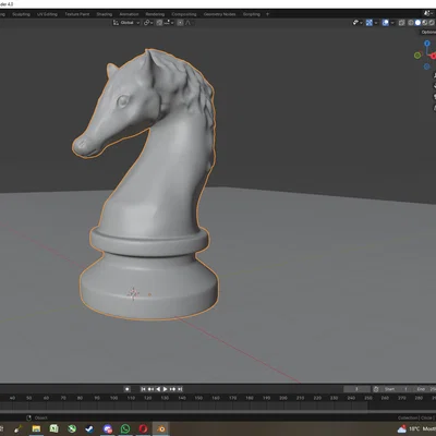 Mã Cờ Tướng 3D High-Poly (Chess Horse)