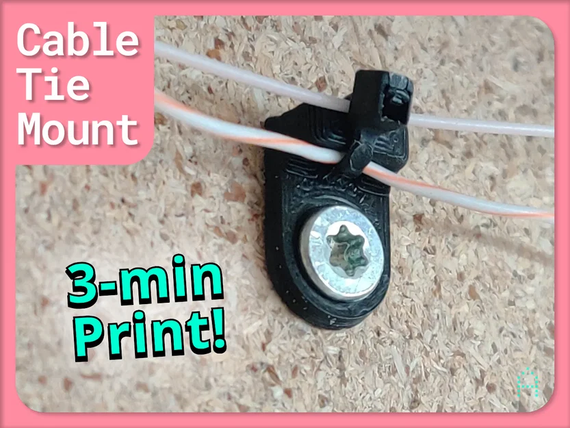 Đế gắn dây rút in nhanh (Fast print cable tie mount) - Image 1