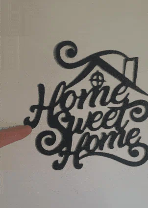 Mẫu trang trí treo tường Home Sweet Home nghệ thuật 2D cho không gian sống - Image 1