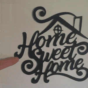 Mẫu trang trí treo tường Home Sweet Home nghệ thuật 2D cho không gian sống