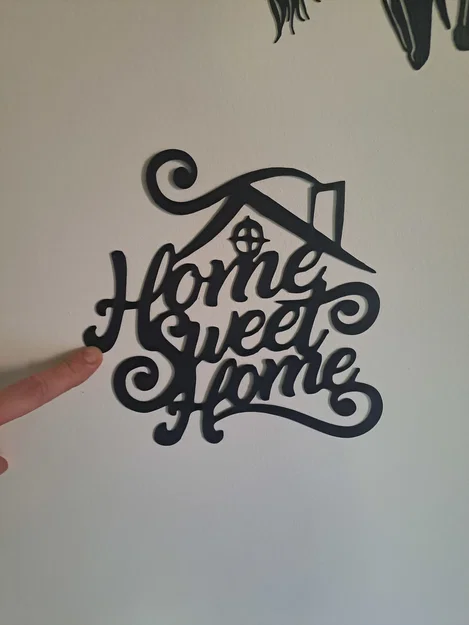Mẫu trang trí treo tường Home Sweet Home nghệ thuật 2D cho không gian sống - Image 2