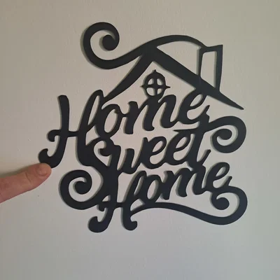 Mẫu trang trí treo tường Home Sweet Home nghệ thuật 2D cho không gian sống