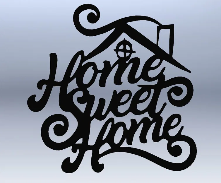 Mẫu trang trí treo tường Home Sweet Home nghệ thuật 2D cho không gian sống - Image 5