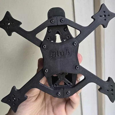 Khung Glu4 4" FPV Drone Frame in 3D (Freestyle, bền, hỗ trợ 20x20/30x30)