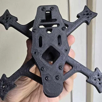 Khung Glu4 4" FPV Drone Frame in 3D (Freestyle, bền, hỗ trợ 20x20/30x30)