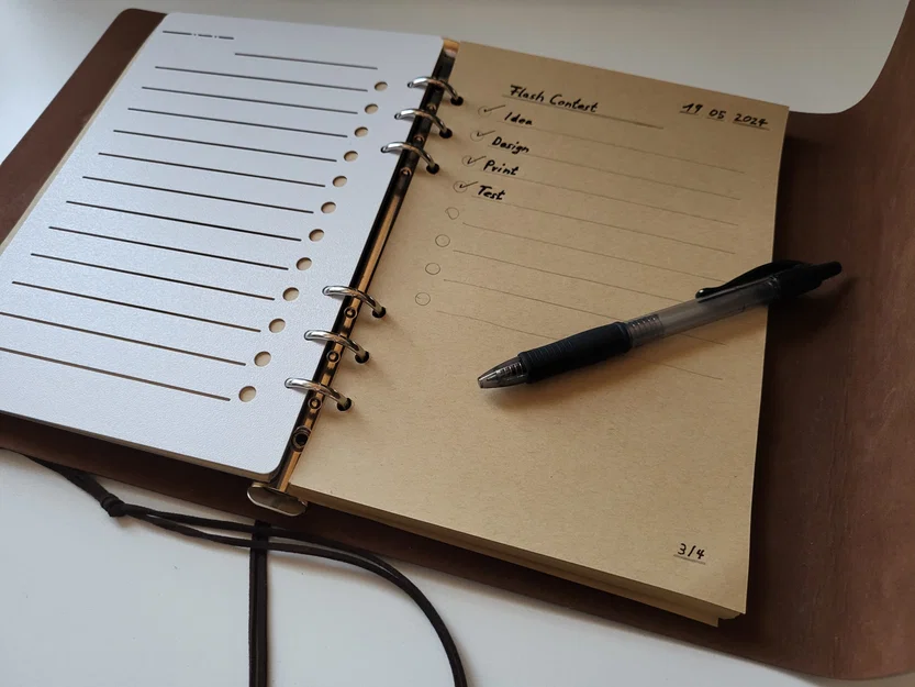 Template ghi chú cho sổ A5 kẹp 6 vòng (6 ring binder) - Image 1