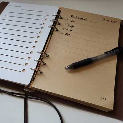Template ghi chú cho sổ A5 kẹp 6 vòng (6 ring binder)