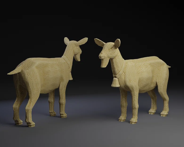 Mô hình chú dê trang trí 3D dễ thương (File STL cho in 3D) - Image 1
