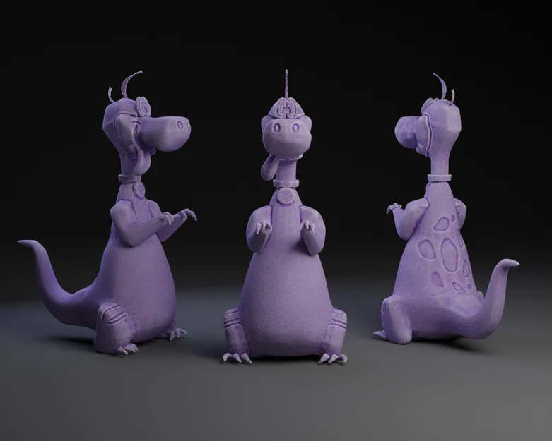 Mô hình 3D Dino The Flintstones - Khủng long hoạt hình đáng yêu - Image 1