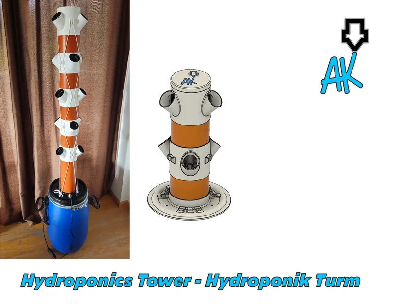 Hydroponics Tower - Hydroponik Turm (Tháp trồng thủy canh) - Image 1