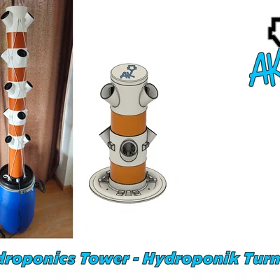 Hydroponics Tower - Hydroponik Turm (Tháp trồng thủy canh)