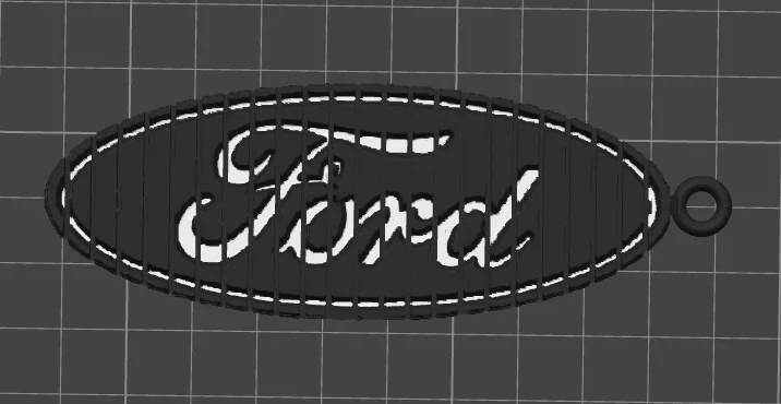 Móc khóa FORD dẻo (Flexi) / Print-in-Place - Image 4