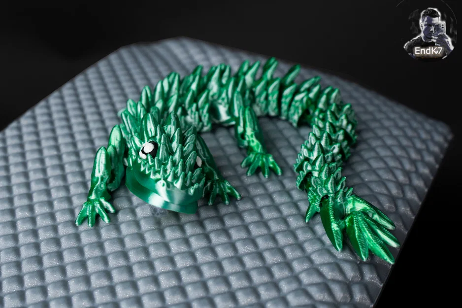Rồng Núi Gai Spiky Mountain Dragon – Khớp Nối – Print in Place – No Supports - Image 1