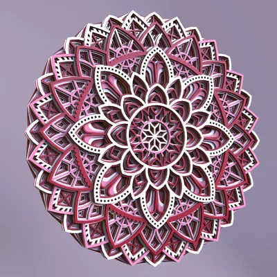 Tranh treo tường mandala hoa đa màu