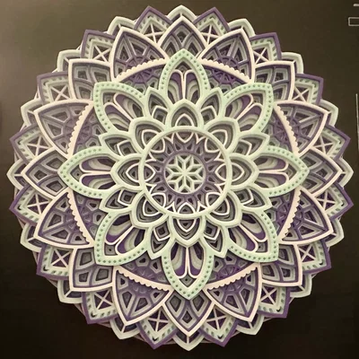Tranh treo tường mandala hoa đa màu