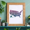 Stencil Bản Đồ Hoa Kỳ (United States Map Stencil) - Thumbnail 4