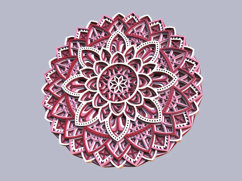 Bông tai mandala hoa đa màu (Floral multi color mandala earing) - Image 2