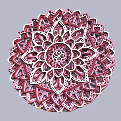 Bông tai mandala hoa đa màu (Floral multi color mandala earing)