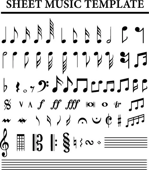 Khuôn mẫu ký hiệu âm nhạc (Sheet Music Stencil) tiện lợi cho nhạc sĩ - Image 2