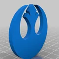 Mô hình 3D logo Liên minh Nổi dậy (Rebel Alliance) từ Star Wars - Thumbnail 1