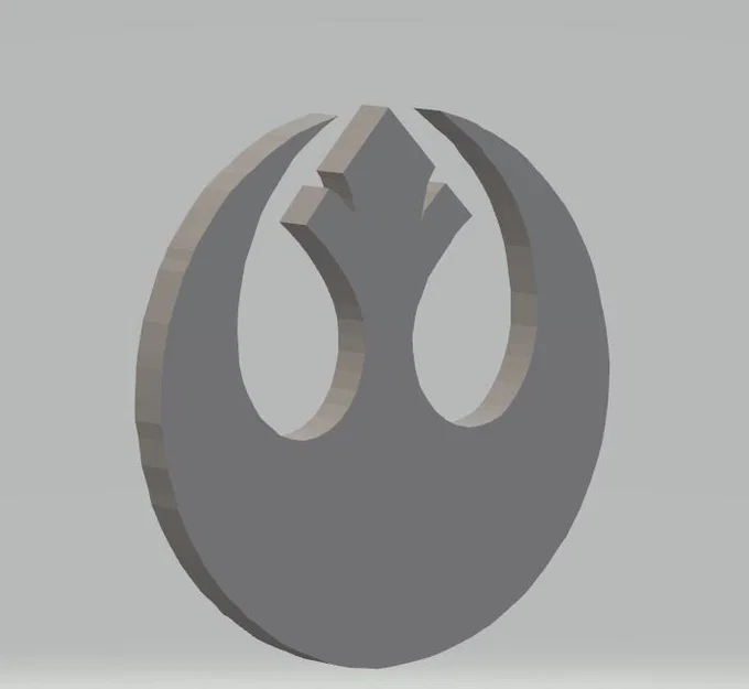 Mô hình 3D logo Liên minh Nổi dậy (Rebel Alliance) từ Star Wars - Image 2