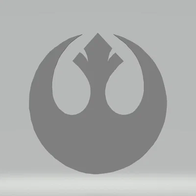 Mô hình 3D logo Liên minh Nổi dậy (Rebel Alliance) từ Star Wars