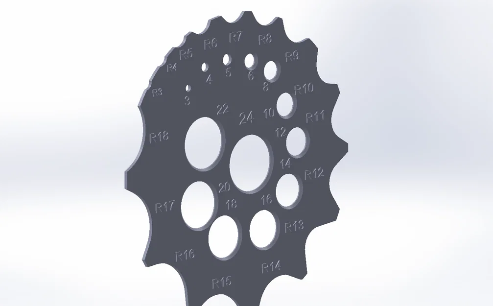 Thước đo bo góc Radius stencil - Công cụ đo bán kính in 3D tiện lợi - Image 1