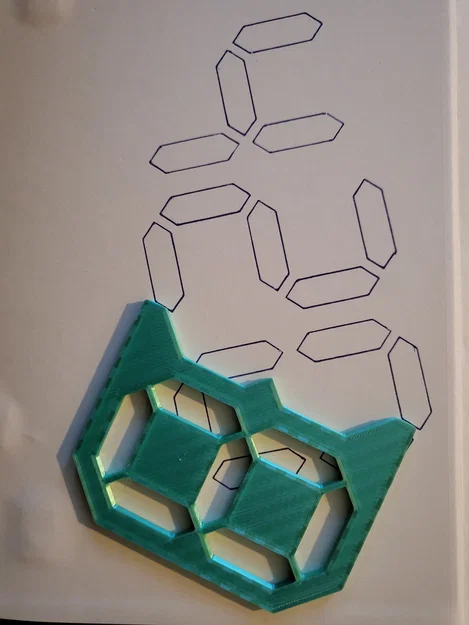 Khuôn/Vỉ vẽ số Digital (Digital Numbers Drawing Template/Stencil) - Image 1