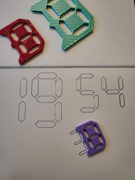 Khuôn/Vỉ vẽ số Digital (Digital Numbers Drawing Template/Stencil) - Image 4