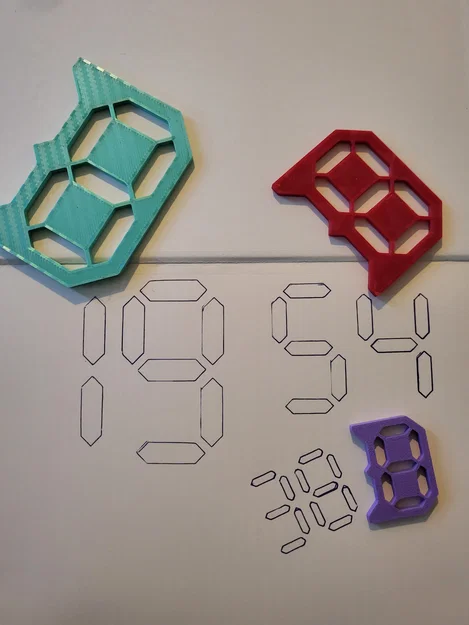 Khuôn/Vỉ vẽ số Digital (Digital Numbers Drawing Template/Stencil) - Image 5