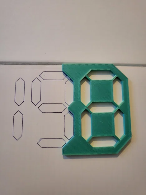 Khuôn/Vỉ vẽ số Digital (Digital Numbers Drawing Template/Stencil) - Image 7