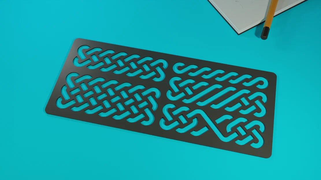 Khuôn vẽ họa tiết nút thắt Celtic 3D (Celtic Knot Stencil) độc đáo - Image 1