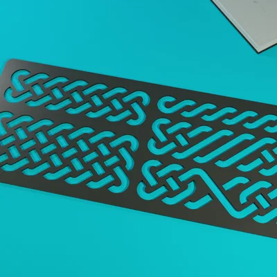 Khuôn vẽ họa tiết nút thắt Celtic 3D (Celtic Knot Stencil) độc đáo