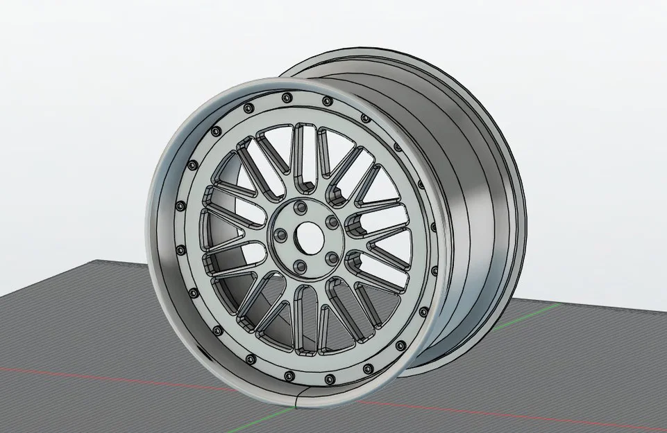 Mô hình mâm xe BBS LM chi tiết cho xe mô hình 3D - Image 1