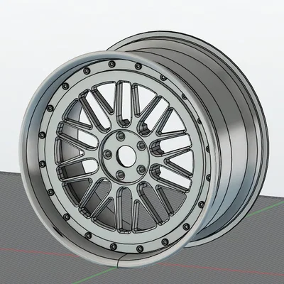Mô hình mâm xe BBS LM chi tiết cho xe mô hình 3D
