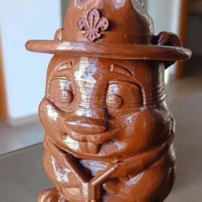 Mô hình chú hải ly hướng đạo sinh trang trí gậy đi bộ siêu đáng yêu