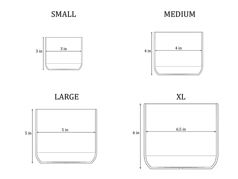 Chậu cây Mid-Century Modern có lỗ thoát nước, khay hứng, nhiều kích cỡ - Image 6